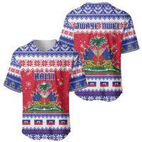Haiti Christmas Baseball Jersey Coat Of Arms Jwaye Nwel - Wonder Print Shop