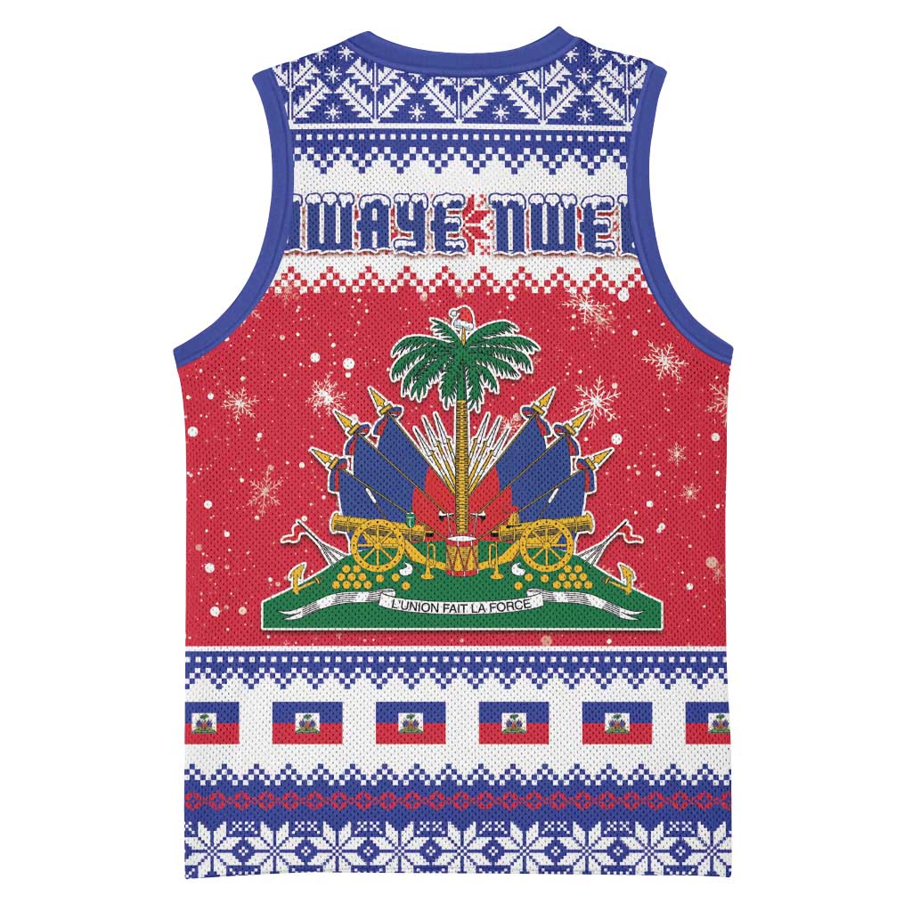 Haiti Christmas Basketball Jersey Coat Of Arms Jwaye Nwel - Wonder Print Shop