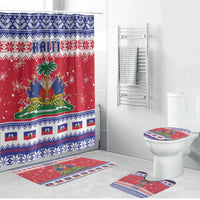 Haiti Christmas Bathroom Set Coat Of Arms Jwaye Nwel - Wonder Print Shop