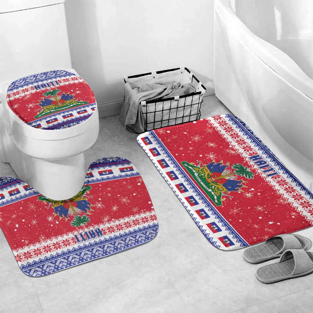 Haiti Christmas Bathroom Set Coat Of Arms Jwaye Nwel - Wonder Print Shop
