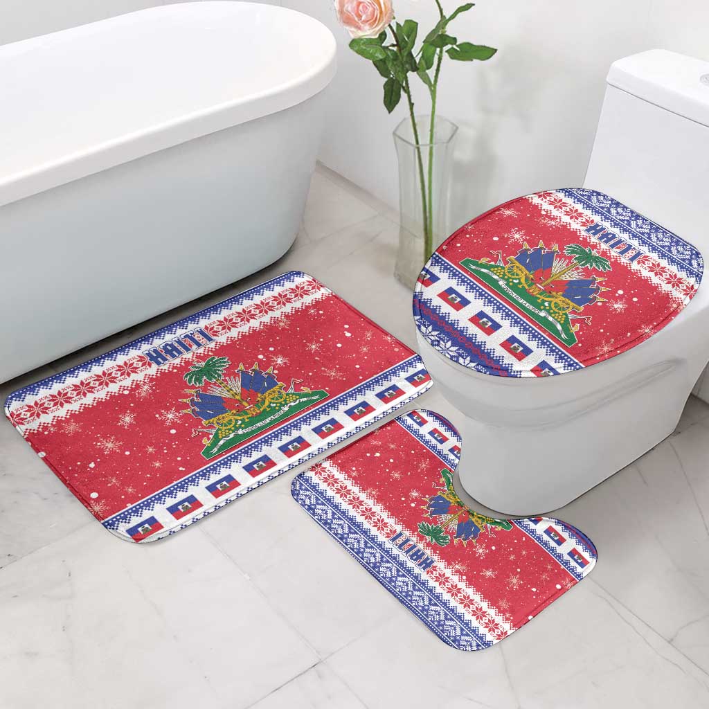 Haiti Christmas Bathroom Set Coat Of Arms Jwaye Nwel - Wonder Print Shop