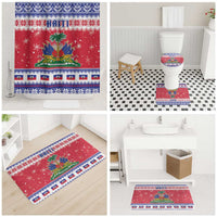 Haiti Christmas Bathroom Set Coat Of Arms Jwaye Nwel - Wonder Print Shop