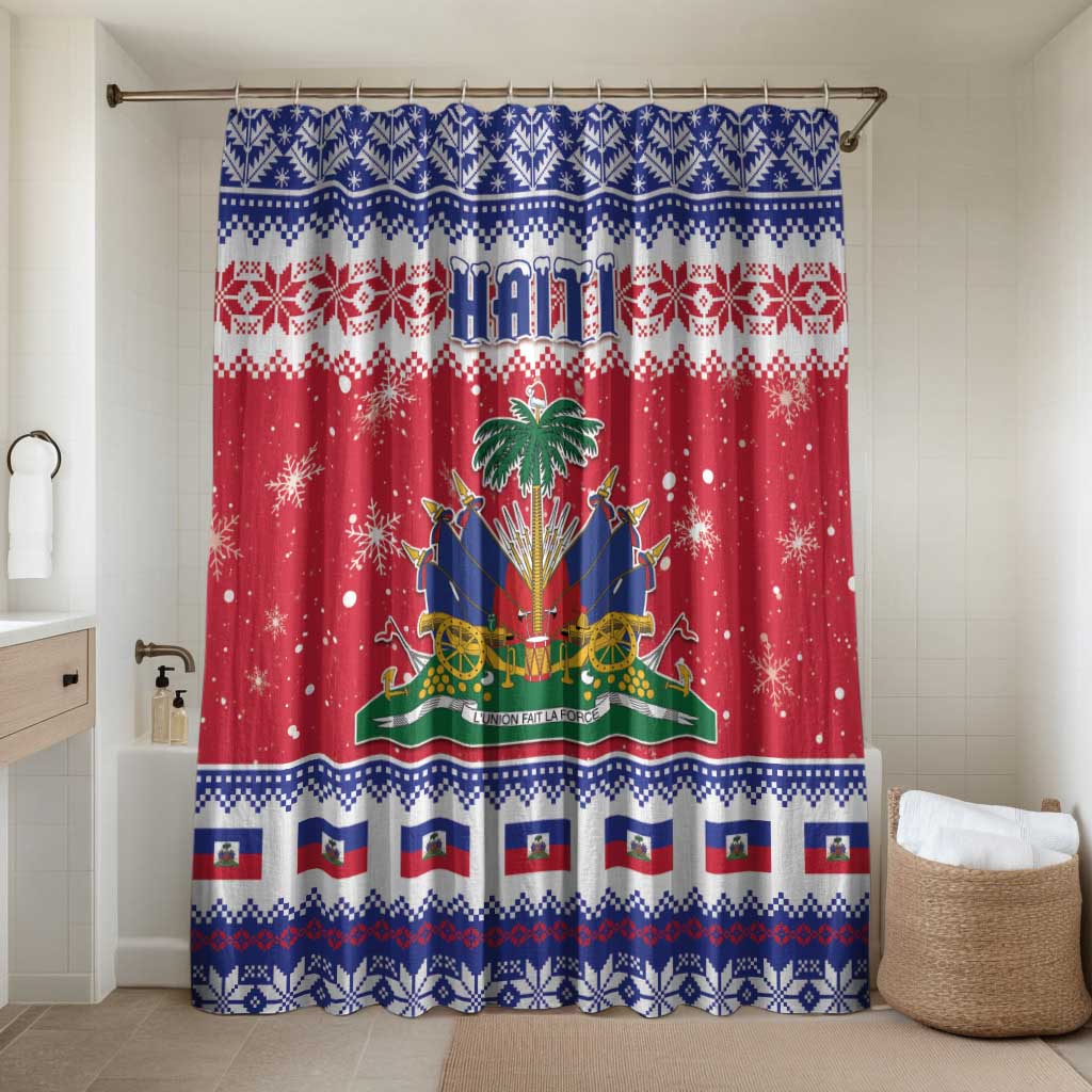 Haiti Christmas Bathroom Set Coat Of Arms Jwaye Nwel - Wonder Print Shop