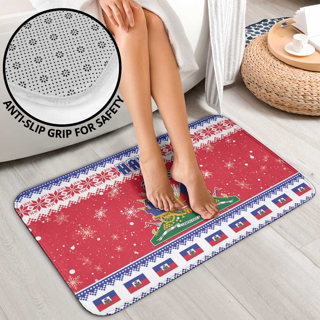 Haiti Christmas Bathroom Set Coat Of Arms Jwaye Nwel - Wonder Print Shop