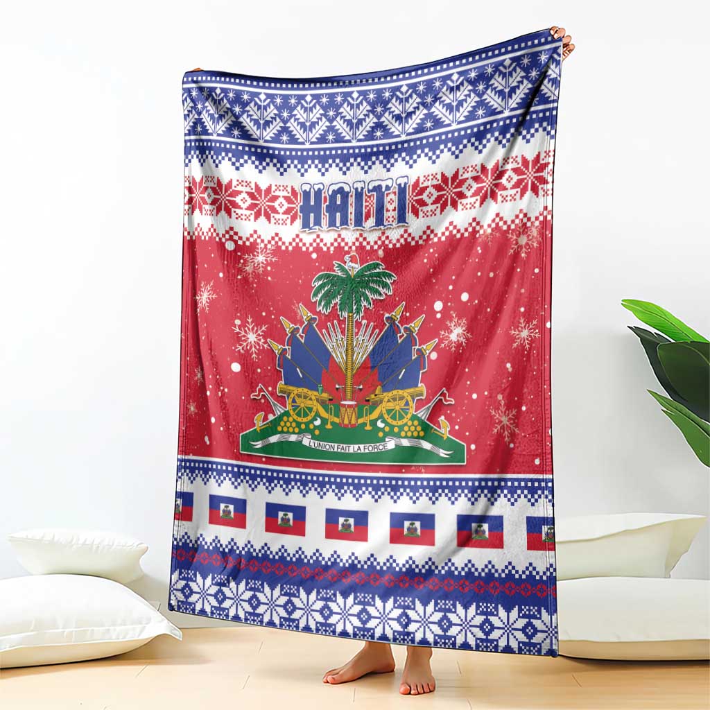 Haiti Christmas Blanket Coat Of Arms Jwaye Nwel - Wonder Print Shop