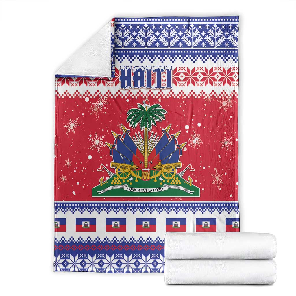 Haiti Christmas Blanket Coat Of Arms Jwaye Nwel - Wonder Print Shop