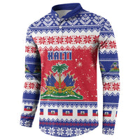 Haiti Christmas Button Sweatshirt Coat Of Arms Jwaye Nwel - Wonder Print Shop