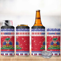 Haiti Christmas 4 in 1 Can Cooler Tumbler Coat Of Arms Jwaye Nwel - Wonder Print Shop