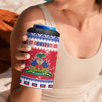 Haiti Christmas 4 in 1 Can Cooler Tumbler Coat Of Arms Jwaye Nwel - Wonder Print Shop