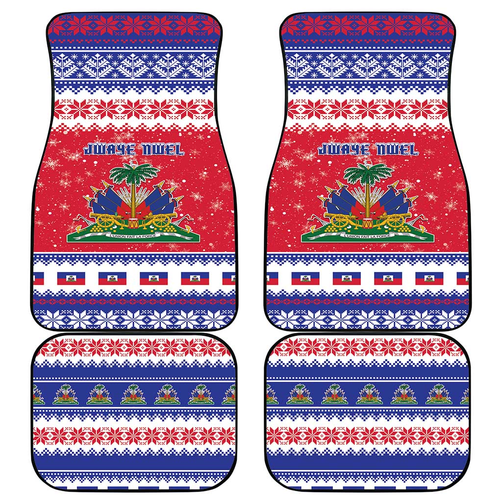 Haiti Christmas Car Mats Coat Of Arms Jwaye Nwel - Wonder Print Shop