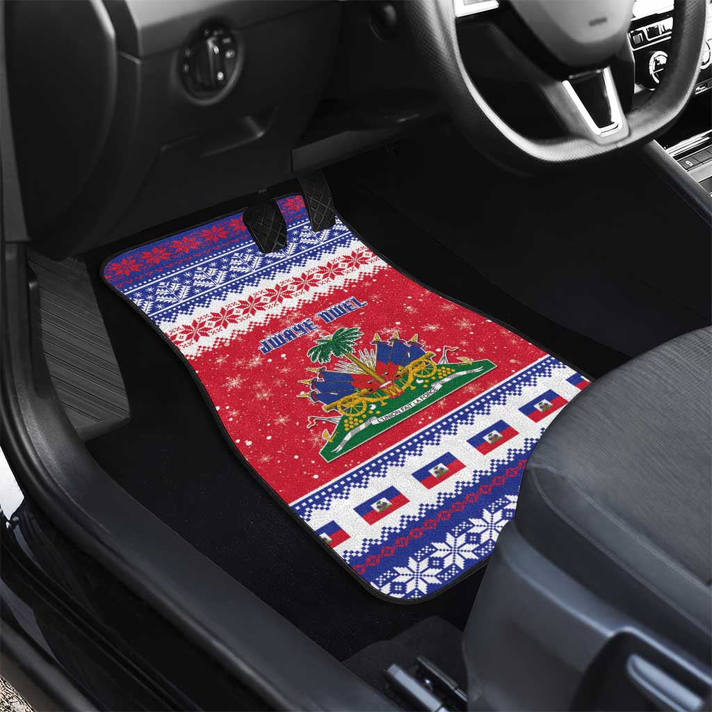 Haiti Christmas Car Mats Coat Of Arms Jwaye Nwel - Wonder Print Shop