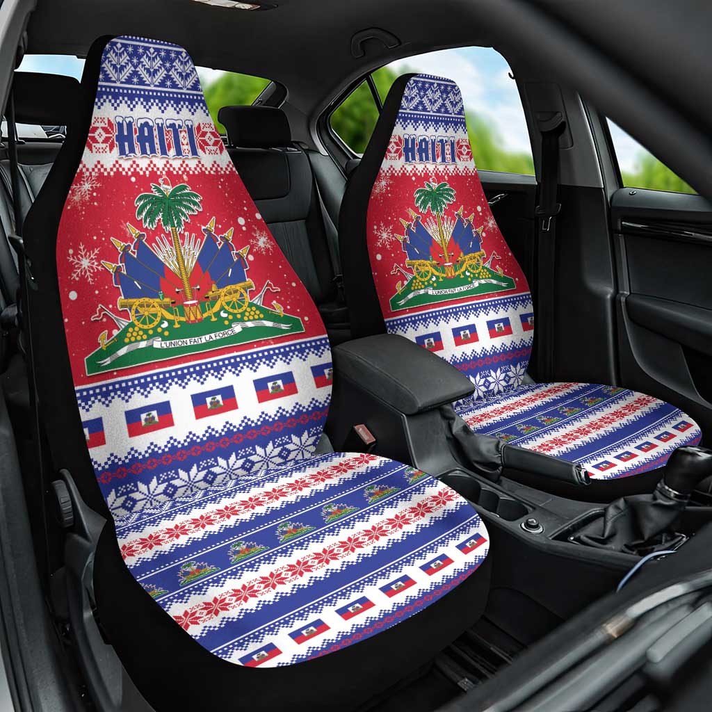 Haiti Christmas Car Seat Cover Coat Of Arms Jwaye Nwel - Wonder Print Shop