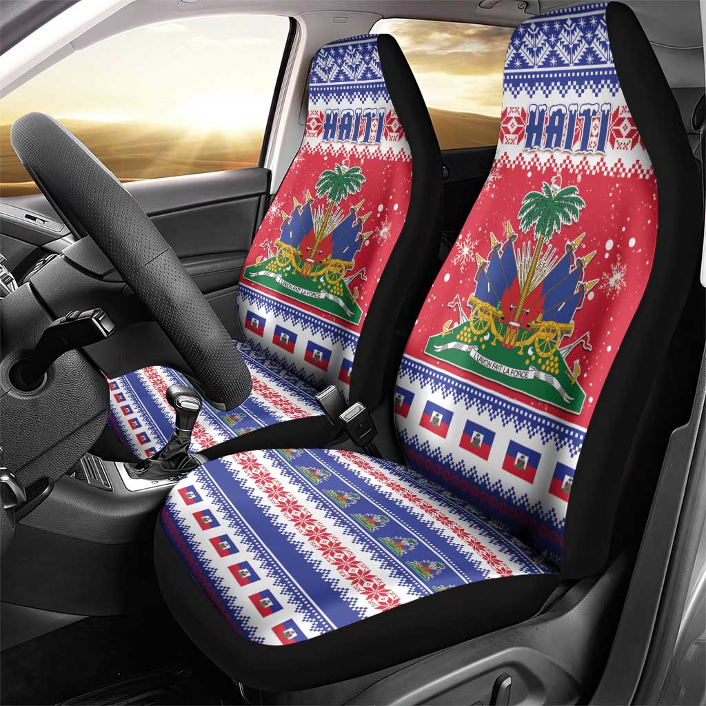 Haiti Christmas Car Seat Cover Coat Of Arms Jwaye Nwel - Wonder Print Shop