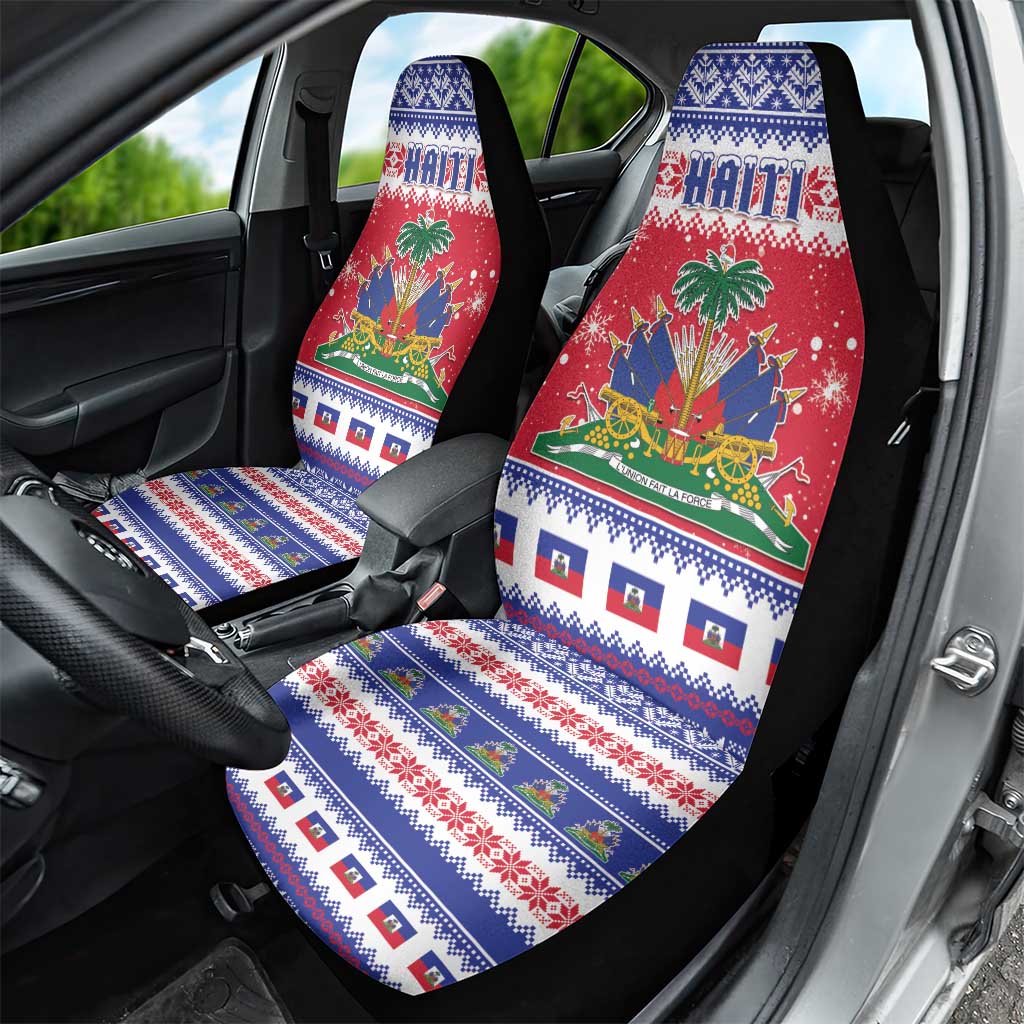 Haiti Christmas Car Seat Cover Coat Of Arms Jwaye Nwel - Wonder Print Shop