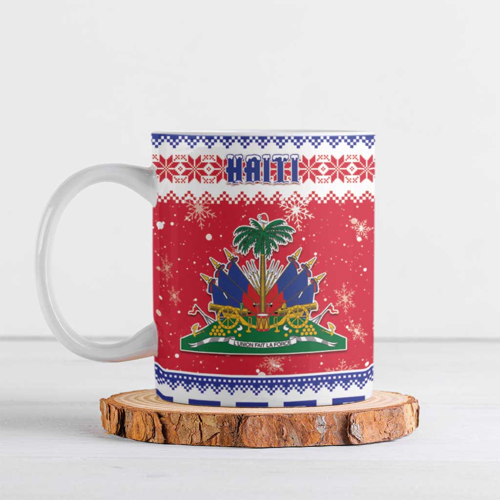 Haiti Christmas Ceramic Mug Coat Of Arms Jwaye Nwel - Wonder Print Shop
