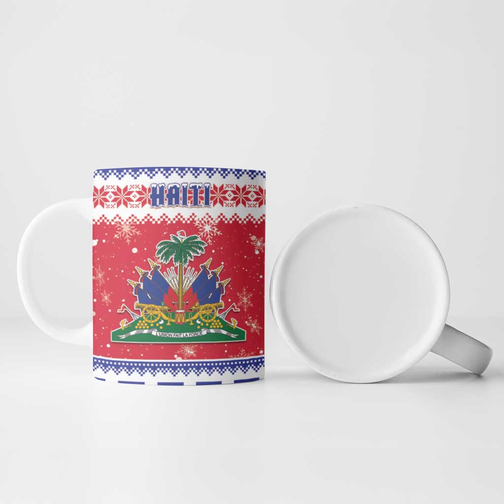 Haiti Christmas Ceramic Mug Coat Of Arms Jwaye Nwel - Wonder Print Shop