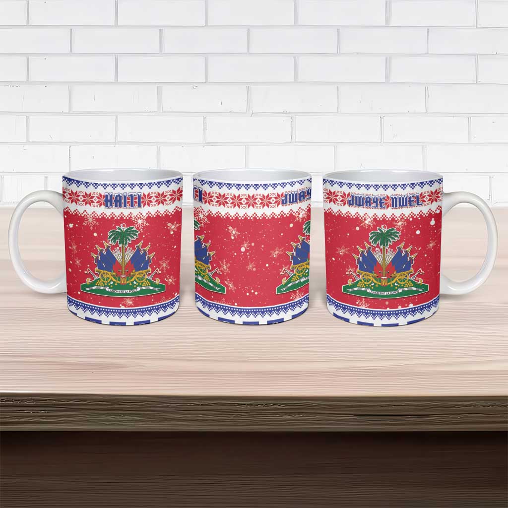 Haiti Christmas Ceramic Mug Coat Of Arms Jwaye Nwel - Wonder Print Shop