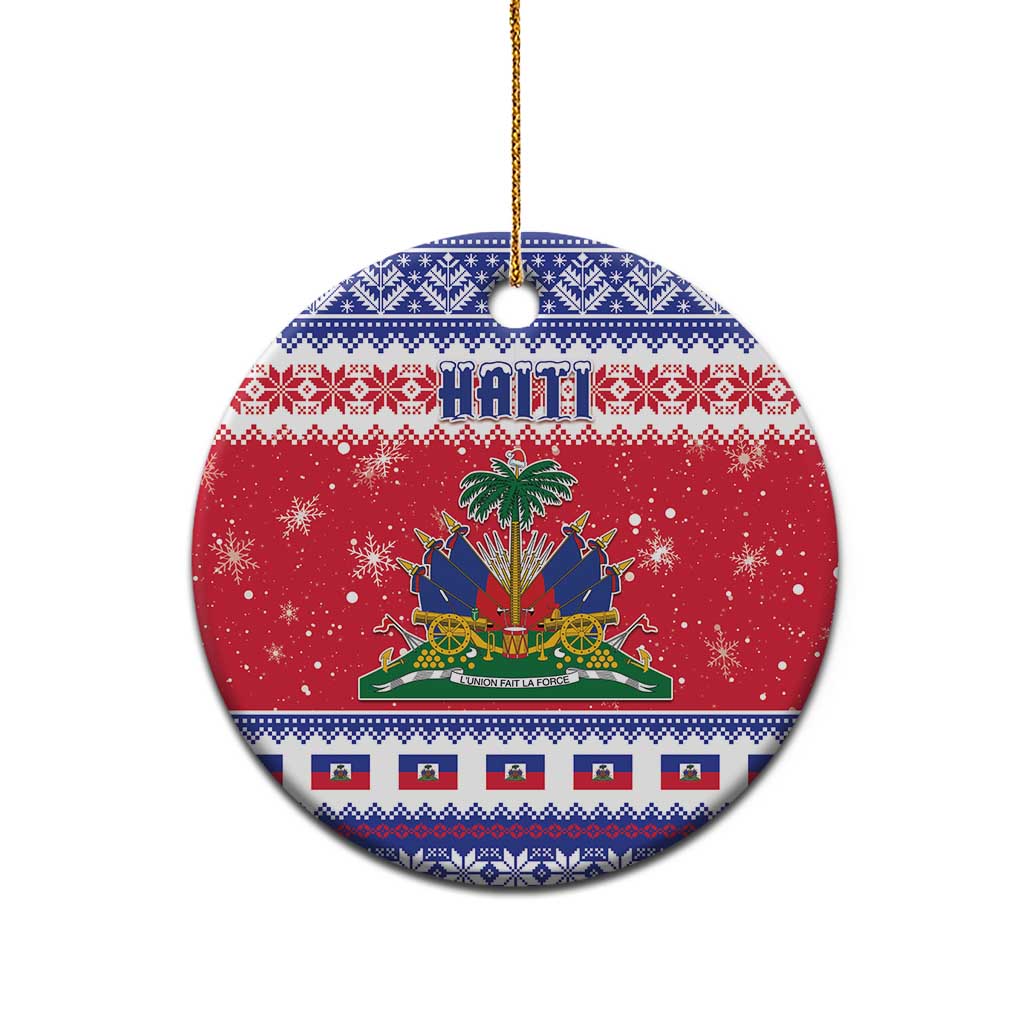 Haiti Christmas Ceramic Ornament Coat Of Arms Jwaye Nwel - Wonder Print Shop
