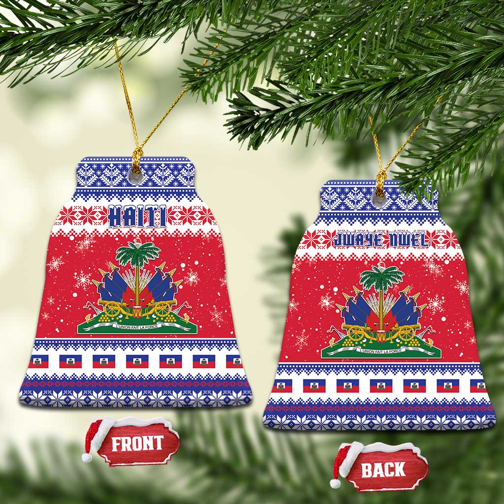 Haiti Christmas Ceramic Ornament Coat Of Arms Jwaye Nwel - Wonder Print Shop