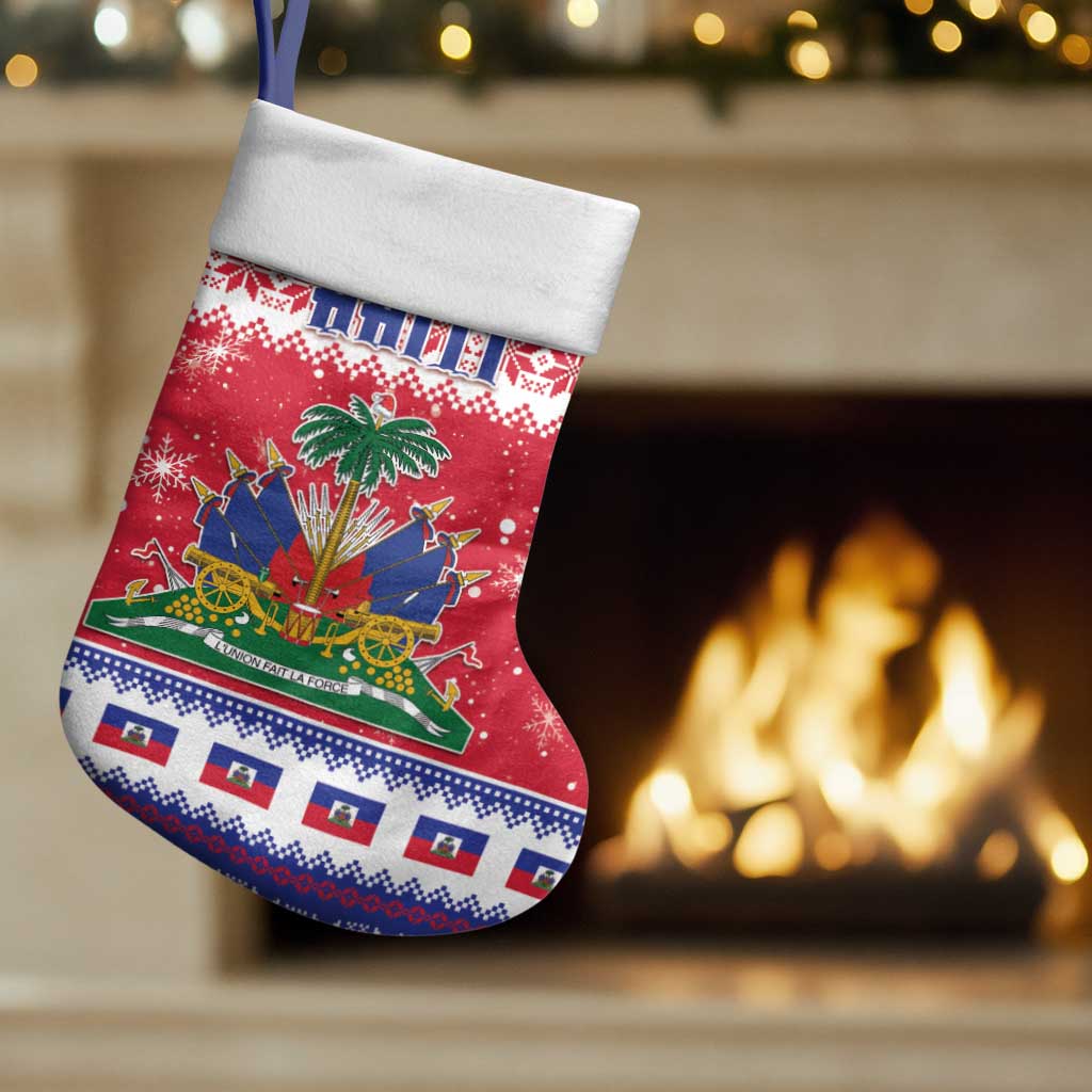 Haiti Christmas Stocking Coat Of Arms Jwaye Nwel - Wonder Print Shop