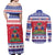 Haiti Christmas Couples Matching Off Shoulder Maxi Dress and Long Sleeve Button Shirt Coat Of Arms Jwaye Nwel - Wonder Print Shop