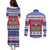 Haiti Christmas Couples Matching Puletasi and Long Sleeve Button Shirt Coat Of Arms Jwaye Nwel - Wonder Print Shop