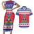 Haiti Christmas Couples Matching Short Sleeve Bodycon Dress and Hawaiian Shirt Coat Of Arms Jwaye Nwel - Wonder Print Shop