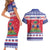Haiti Christmas Couples Matching Short Sleeve Bodycon Dress and Hawaiian Shirt Coat Of Arms Jwaye Nwel - Wonder Print Shop