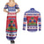 Haiti Christmas Couples Matching Summer Maxi Dress and Long Sleeve Button Shirt Coat Of Arms Jwaye Nwel - Wonder Print Shop