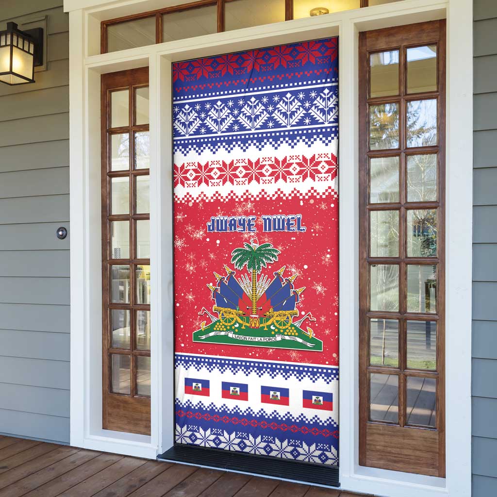 Haiti Christmas Door Cover Coat Of Arms Jwaye Nwel - Wonder Print Shop