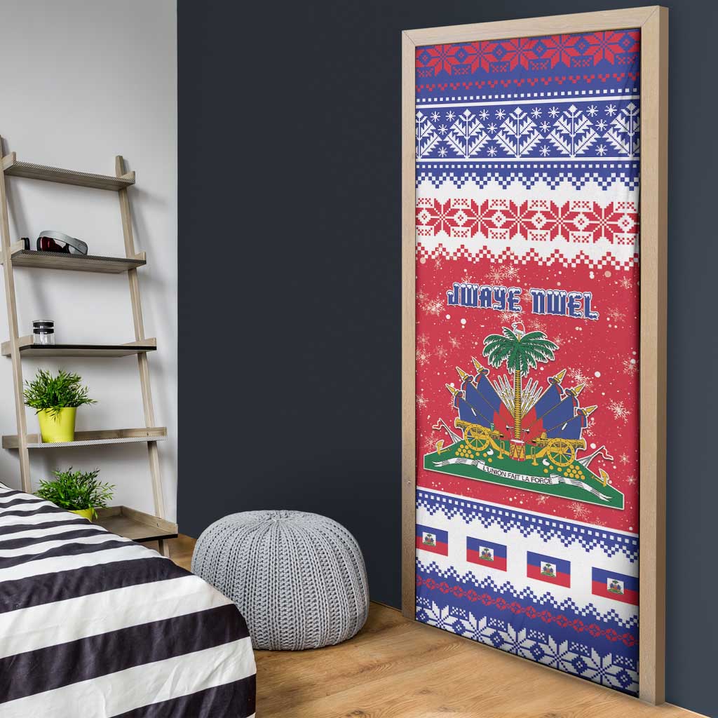 Haiti Christmas Door Cover Coat Of Arms Jwaye Nwel - Wonder Print Shop