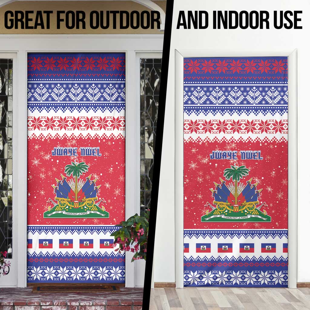 Haiti Christmas Door Cover Coat Of Arms Jwaye Nwel - Wonder Print Shop