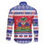 Haiti Christmas Family Matching Off The Shoulder Long Sleeve Dress and Hawaiian Shirt Coat Of Arms Jwaye Nwel - Wonder Print Shop