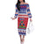 Haiti Christmas Family Matching Off The Shoulder Long Sleeve Dress and Hawaiian Shirt Coat Of Arms Jwaye Nwel - Wonder Print Shop