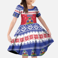 Haiti Christmas Family Matching Off Shoulder Maxi Dress and Hawaiian Shirt Coat Of Arms Jwaye Nwel - Wonder Print Shop