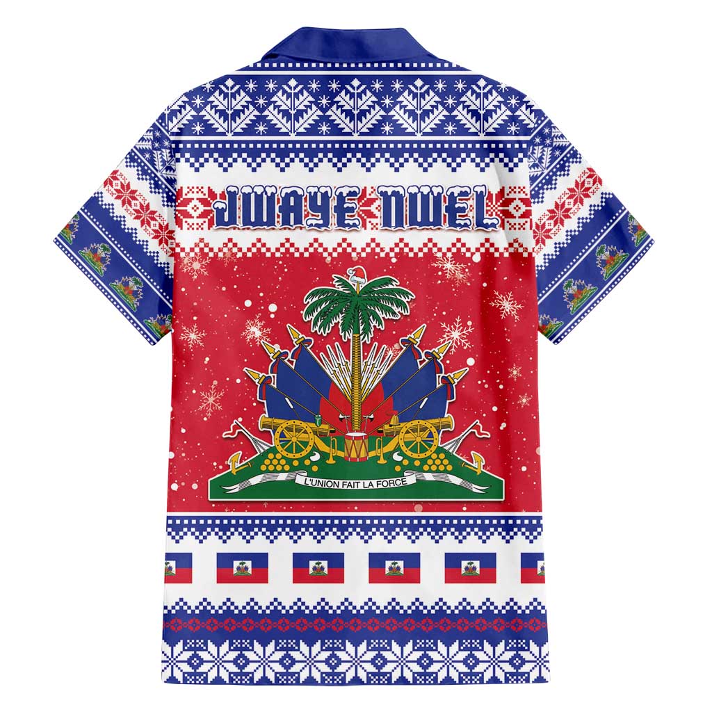 Haiti Christmas Family Matching Off Shoulder Maxi Dress and Hawaiian Shirt Coat Of Arms Jwaye Nwel - Wonder Print Shop