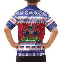 Haiti Christmas Family Matching Puletasi and Hawaiian Shirt Coat Of Arms Jwaye Nwel - Wonder Print Shop