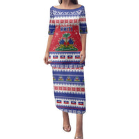 Haiti Christmas Family Matching Puletasi and Hawaiian Shirt Coat Of Arms Jwaye Nwel - Wonder Print Shop