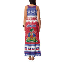 Haiti Christmas Family Matching Tank Maxi Dress and Hawaiian Shirt Coat Of Arms Jwaye Nwel - Wonder Print Shop