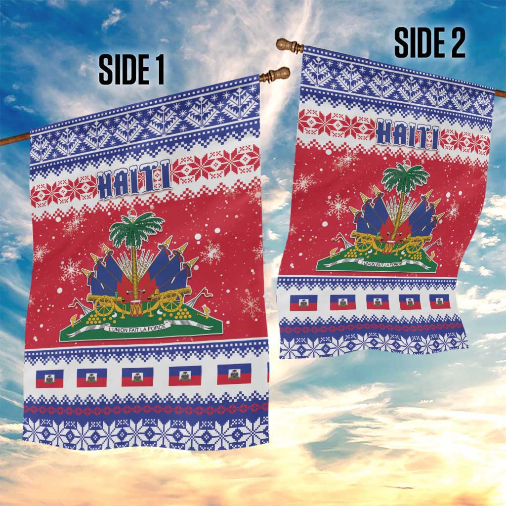 Haiti Christmas Garden Flag Coat Of Arms Jwaye Nwel - Wonder Print Shop