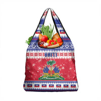 Haiti Christmas Grocery Bag Coat Of Arms Jwaye Nwel - Wonder Print Shop