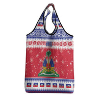 Haiti Christmas Grocery Bag Coat Of Arms Jwaye Nwel - Wonder Print Shop