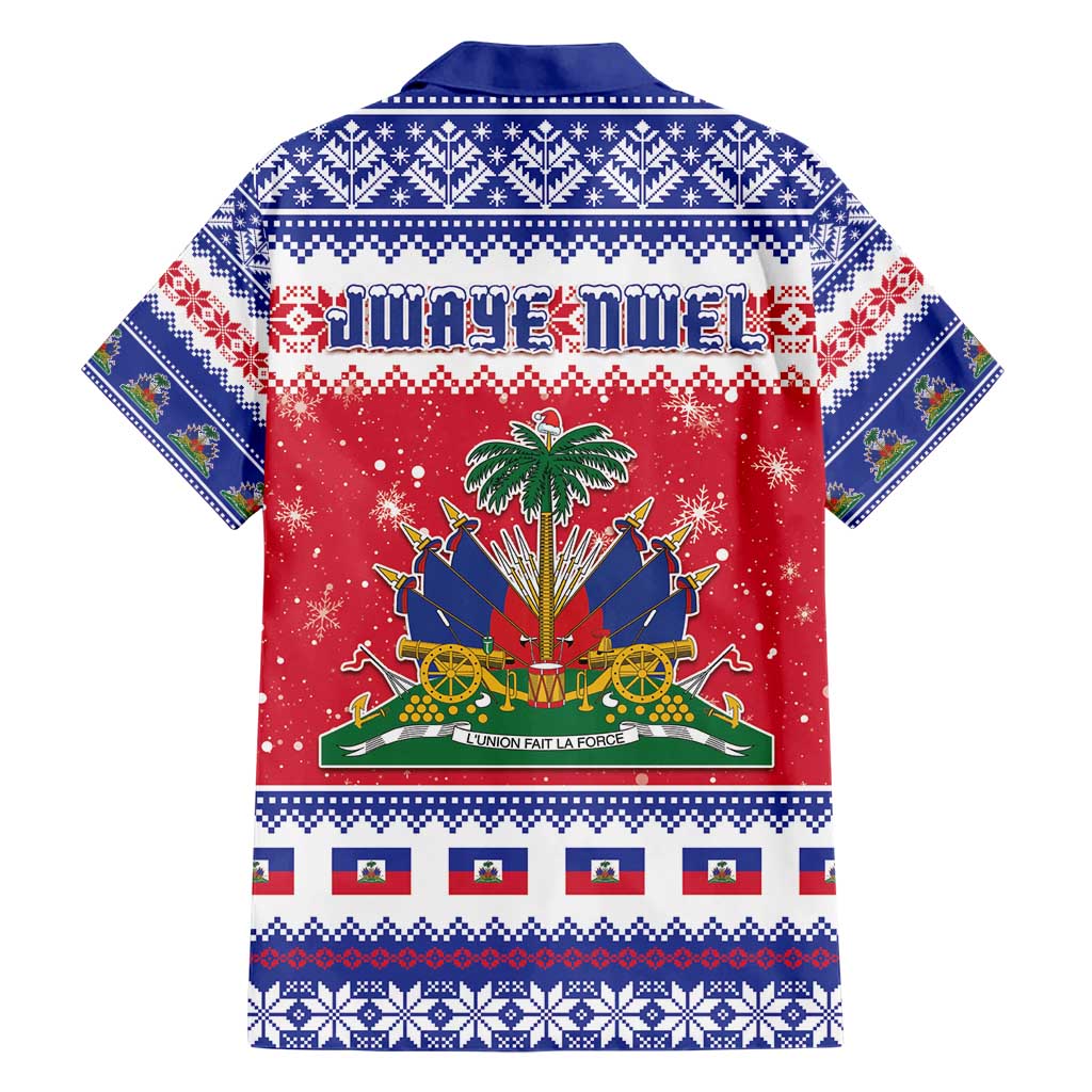 Haiti Christmas Hawaiian Shirt Coat Of Arms Jwaye Nwel - Wonder Print Shop