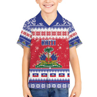 Haiti Christmas Hawaiian Shirt Coat Of Arms Jwaye Nwel - Wonder Print Shop