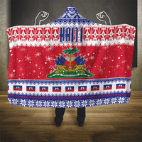 Haiti Christmas Hooded Blanket Coat Of Arms Jwaye Nwel - Wonder Print Shop