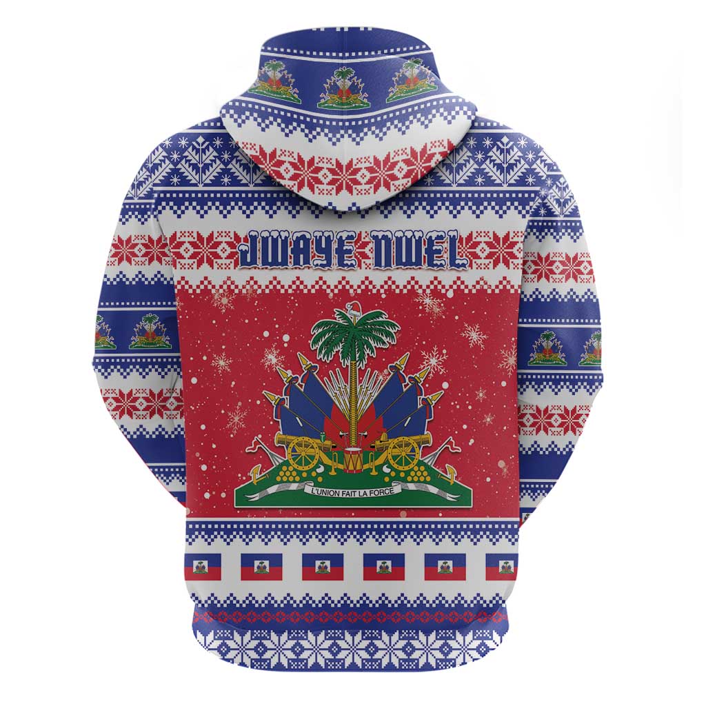 Haiti Christmas Hoodie Coat Of Arms Jwaye Nwel - Wonder Print Shop
