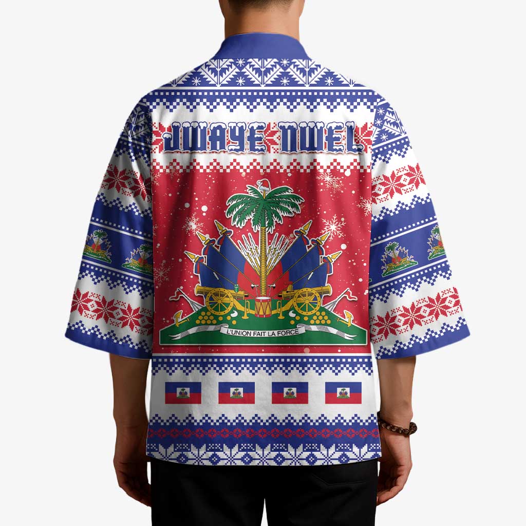 Haiti Christmas Kimono Coat Of Arms Jwaye Nwel - Wonder Print Shop