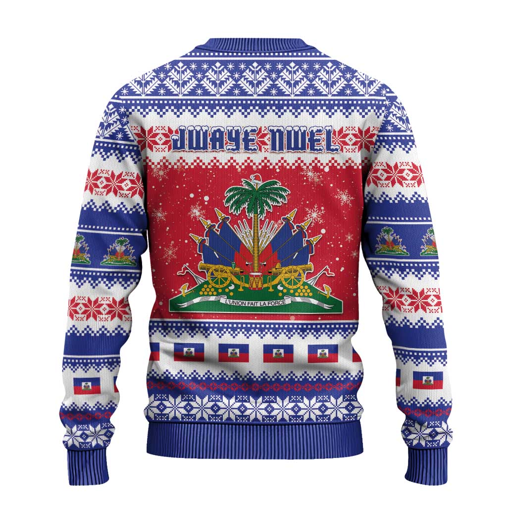 Haiti Christmas Ugly Christmas Sweater Coat Of Arms Jwaye Nwel - Wonder Print Shop