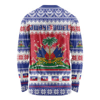 Haiti Christmas Long Sleeve Shirt Coat Of Arms Jwaye Nwel - Wonder Print Shop