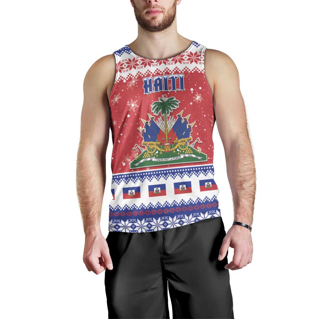 Haiti Christmas Men Tank Top Coat Of Arms Jwaye Nwel - Wonder Print Shop